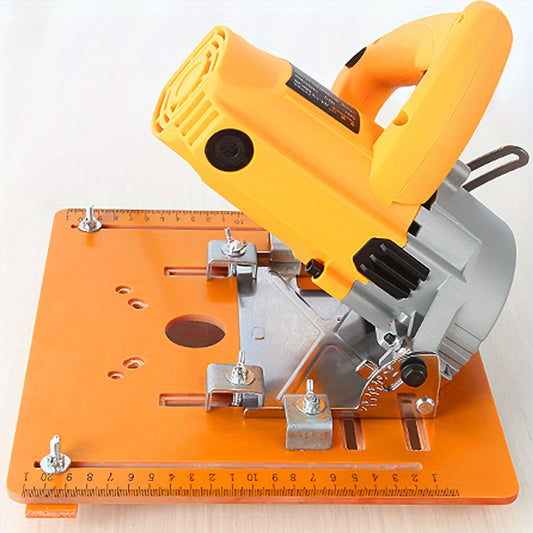 1 Piece Adjustable Portable Saw Base Plate - Easy Miter Cuts Without Drilling, Precision Circular Saw Guide, Durable Woodworking Essentials for Smooth, Accurate Cuts
