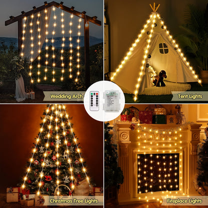 1pcs Garden Umbrella Light with Remote Control, 8 Modes Waterproof LED Outdoor Umbrella Light Battery Powered for Decoration Outdoor Party, Wedding, Festival (Remote Control with Button Battery, Battery Box Not Included)