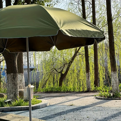 Modern Waterproof Outdoor Awning - Portable Round Patio Umbrella with UV Protection, Easy to Clean Vinyl Coating, Can be Used in Garden, Beach and Camping, No Power Required