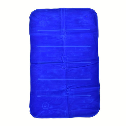 Compact portable inflatable pillow 18.75x11.75 inches - soft, foldable design for travel and home use, easy to inflate, snap closure