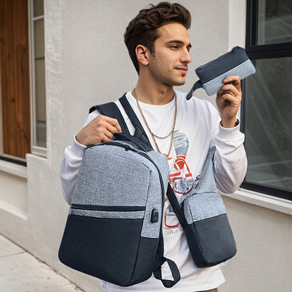 2-piece business travel backpack, multifunctional laptop backpack, laptop bag sent randomly
