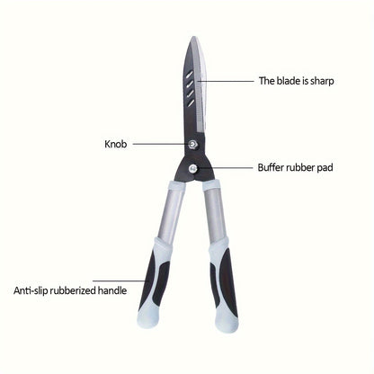 Modern 1-pack heavy duty pruning shears with non-slip handles, metal garden pruning shears for fruit trees and shrubs, high hardness hardened blades, easy pruning and shaping