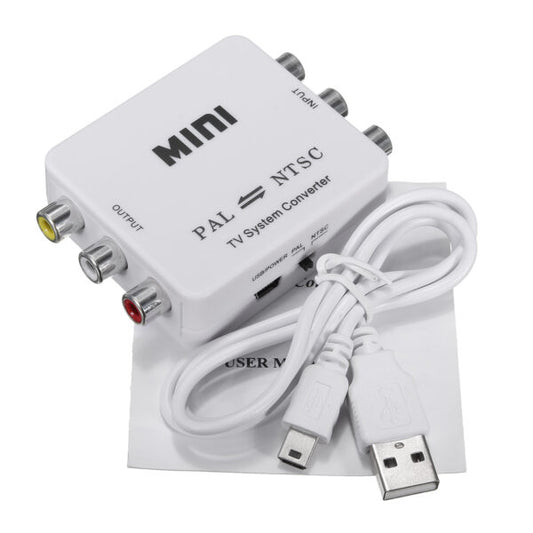 Mini PAL To NTSC TV Video System Bi-directional Converter Switch Adapter