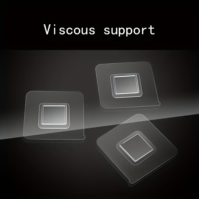 4/8/16pcs Modern Clear Plastic Wall Hooks   Waterproof Adhesive Bathroom & Kitchen Hooks  No Drill Installation  Space Saving Design for Shower Mirror  Phone Holder  Minimalist Style Durable Plastic Storage Hooks  Utility Hooks