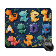 & Learning A Z Dinosaur & Color Coded Alphabet Mouse Pad   Non Slip Small Computer Desk Mat with A to Z Letter Chart  Cute Dino ABC Chart Design &  PC/Lab  Aesthetic Mouse Pad  Oversized Mouse Pad  Mouse Pad Aesthetic  Computer Mouse Mat  Mouse Pad Big  W