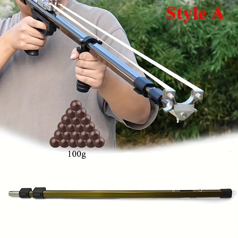 1pc Bullseye Telescopic Slingshot   Heavy Duty Telescopic Mechanism  Quick Deployment Design Suitable for Shooting Practice  Small Hunting  Fishing Compatible with Crossbows   Easy Assembly  Durable Structure Outdoor Adventure Accessory  Portable and Stur