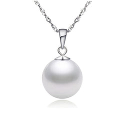 Elegant Single Round White Faux Imitation Pearl Necklace with Delicate Chain   Minimalist Everyday Jewelry for Women  Versatile for Casual & Formal Wear