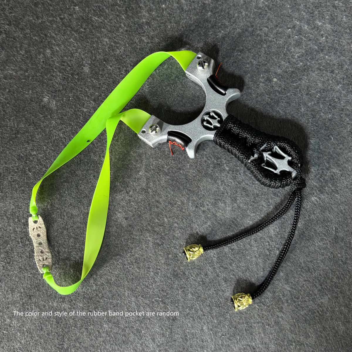 PIAOYU Metal Slingshot with Ergonomic Grip  Stability & Increased Friction   Black & Neon Green Design  Ideal for Palm Characteristics  Perfect for Practice & Competition  Slingshot for Hunting  Competition Slingshot  Sleek Metallic Finish  Durable Constr
