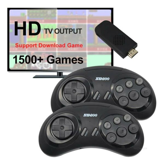SG800 Wireless Gamepad Controller For Sega Genesis Built-in 1500+ Games HDMI-Compatible TV Game