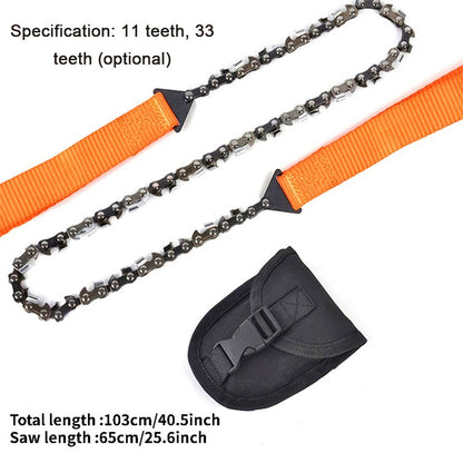 1pc Pocket Chainsaw, Outdoor Survival Hand Chainsaw, Survival Gear, Manual Hand Steel Rope Chain Saw, Emergency Kit