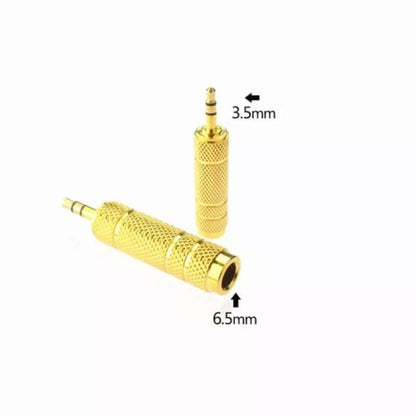 Universal Brass Gold Plated 3.5mm Male to 6.35mm Female Stereo Audio Adapter Jack Connector