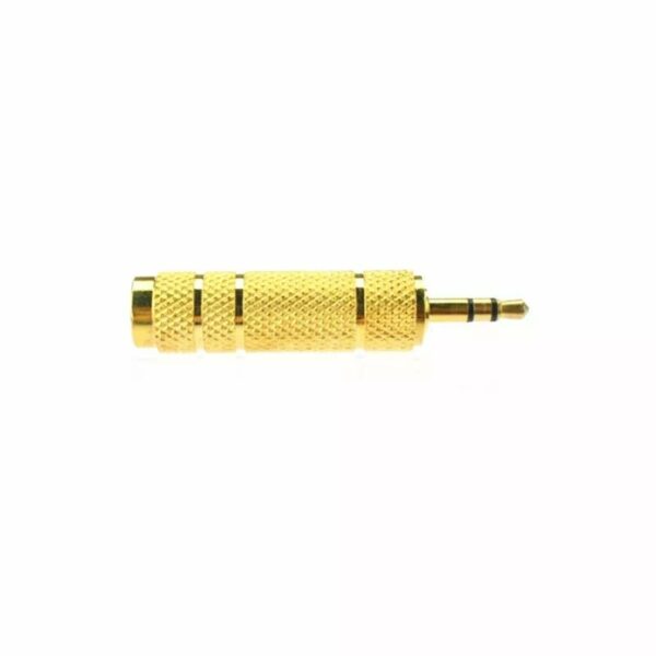 Universal Brass Gold Plated 3.5mm Male to 6.35mm Female Stereo Audio Adapter Jack Connector