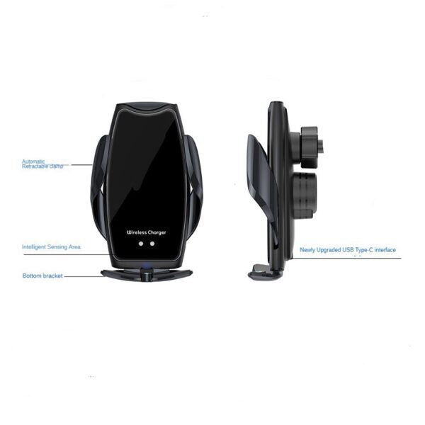 Wolulu AS-50905 Car Wireless 360° Rotation Phone Charger Holder 15W