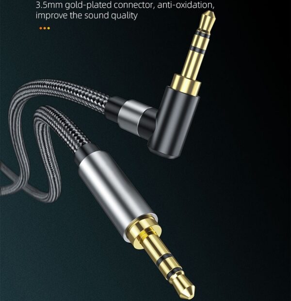 Wolulu AS-51199 90? Angle Auxiliary Cable 1.2m