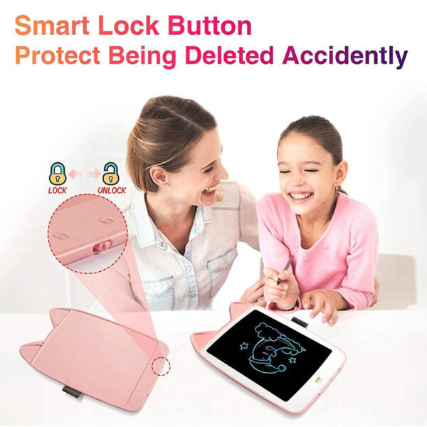 KA-1892 Kids Cat Ear Writing/Drawing Tablet With Stylus 7″