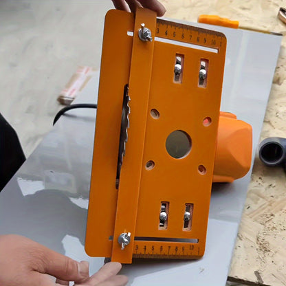 1 Piece Adjustable Portable Saw Base Plate - Easy Miter Cuts Without Drilling, Precision Circular Saw Guide, Durable Woodworking Essentials for Smooth, Accurate Cuts