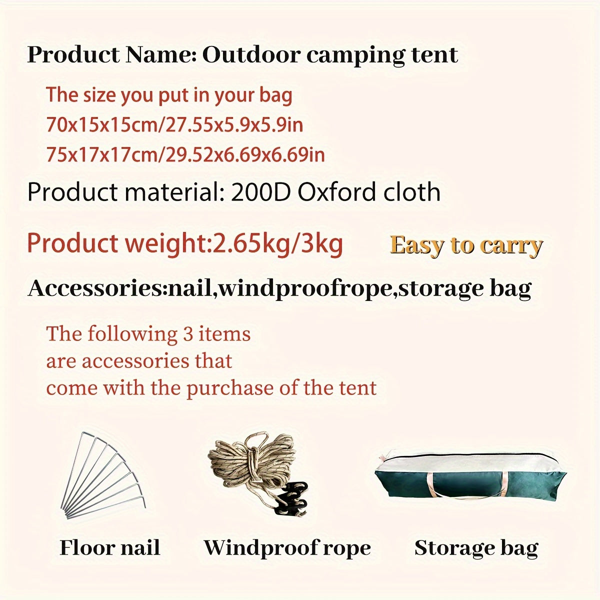 Versatile Waterproof & Windproof Tent with Dual Doors - Ideal for Family Camping, Hunting, Hiking, and Travel