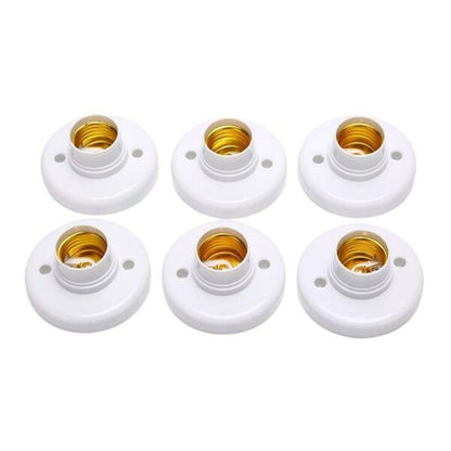 1pc E27 Screw Cap Socket White Ceiling Light Lamp Bulb Fixing Base Stand Light Bulb Holder