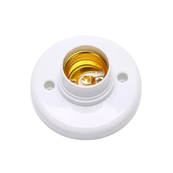 1pc E27 Screw Cap Socket White Ceiling Light Lamp Bulb Fixing Base Stand Light Bulb Holder
