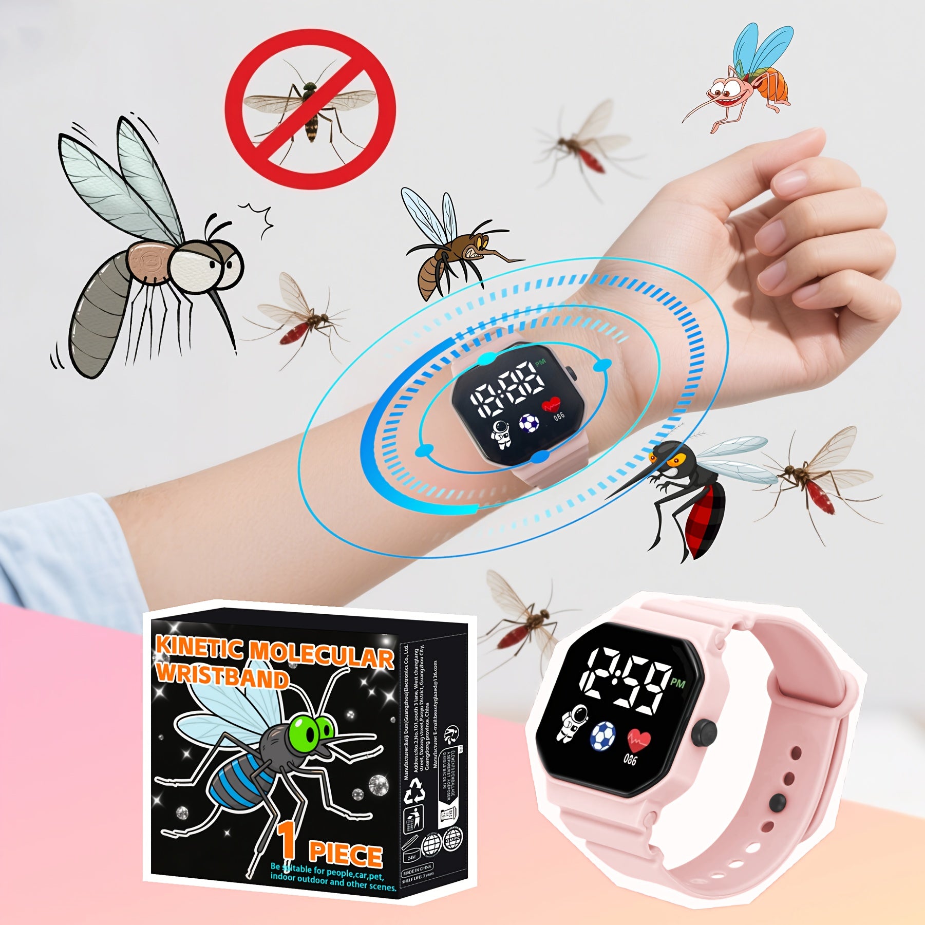 ( Physics Expel Mosquitoes) Home Mosquito Watch  Women's Expel Mosquitoes Bracelet  Outdoor Men's Interference with Mosquitoes Watch  Summer Expel Mosquitoes  Unisex  Comfortable to Wear  Non Toxic and Odorless  1pc