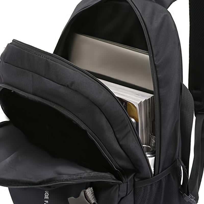 Men's New Nylon Leisure Bag Large Capacity Travel Computer Backpack Waterproof Weight Loss Backpack [Zipper Direction Random]