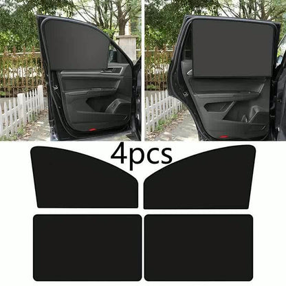 4-Piece Magnetic Car Sun Visor Set - Thick Mesh Side Window Visors, Heat Insulation, UV Protection, Fits Most Vehicles