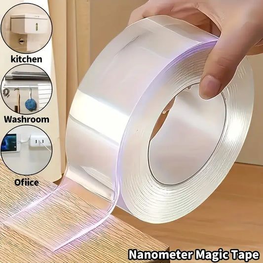 Extra Strong Double-Sided Tape - Clear, Washable, Reusable Kitchen And Bathroom Essential Adhesive,