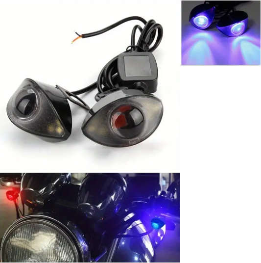 2pcs 12V White blue Mini Driving Light LED Eagle Eye Lights