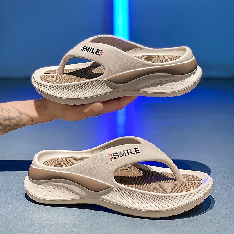 & Unisex Heavy Sole Sandals   Wide Narrow Round Toe Beach Slippers with Cushioned Insole  Non Slip Sole for Outdoor  Pool  Surfing    Spring/Summer Casual Footwear (Solid Color)