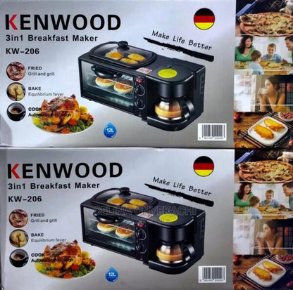 Kenwood KW-206 Multifunctional 3 In 1 Breakfast Maker