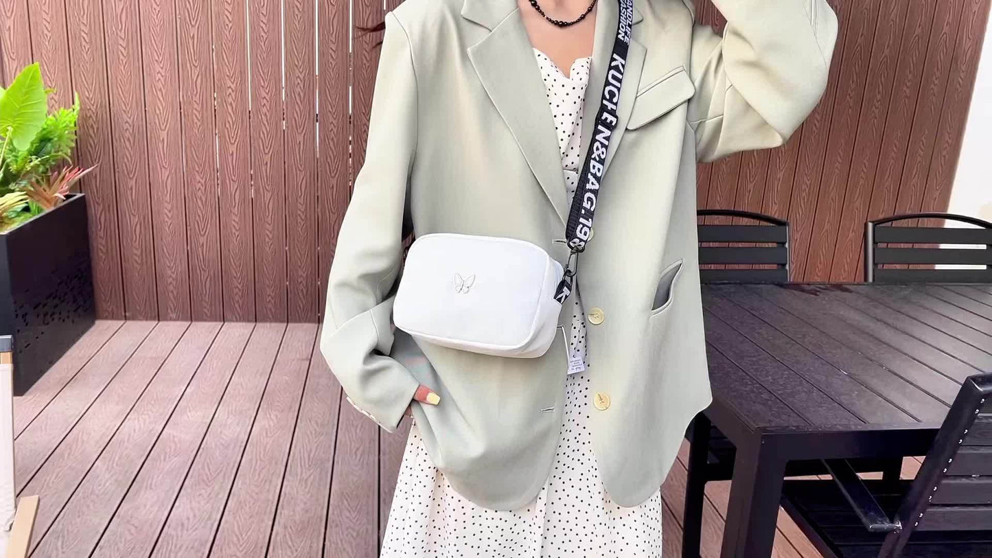 Women's Solid Nylon Shoulder Bag, Lightweight Crossbody Bag with Adjustable Strap and Tassels, Casual Everyday Crossbody Bag with Polyester Lining, Zipper Solid Pattern Fashion Accessories