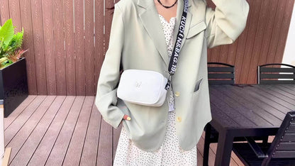 Women's Solid Nylon Shoulder Bag, Lightweight Crossbody Bag with Adjustable Strap and Tassels, Casual Everyday Crossbody Bag with Polyester Lining, Zipper Solid Pattern Fashion Accessories