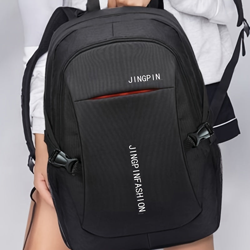 Men's New Nylon Leisure Bag Large Capacity Travel Computer Backpack Waterproof Weight Loss Backpack [Zipper Direction Random]