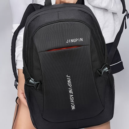 Men's New Nylon Leisure Bag Large Capacity Travel Computer Backpack Waterproof Weight Loss Backpack [Zipper Direction Random]