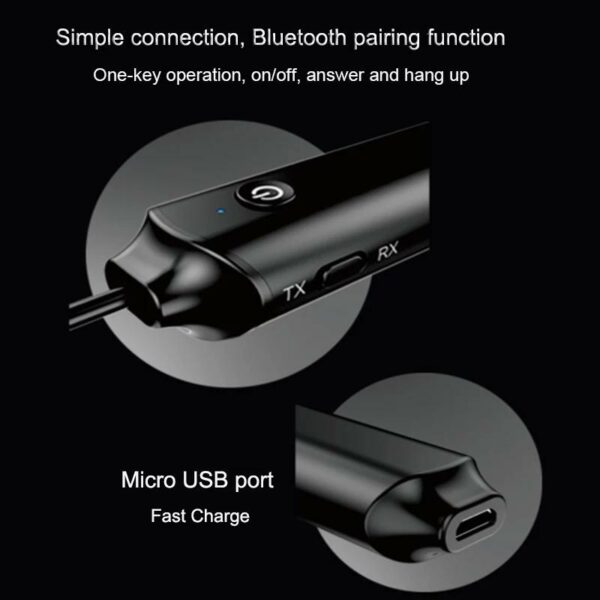 X1 Wireless Bluetooth 5.0 3.5mm Receiver Music Audio Transmitter for PC TV Car AUX Adapter