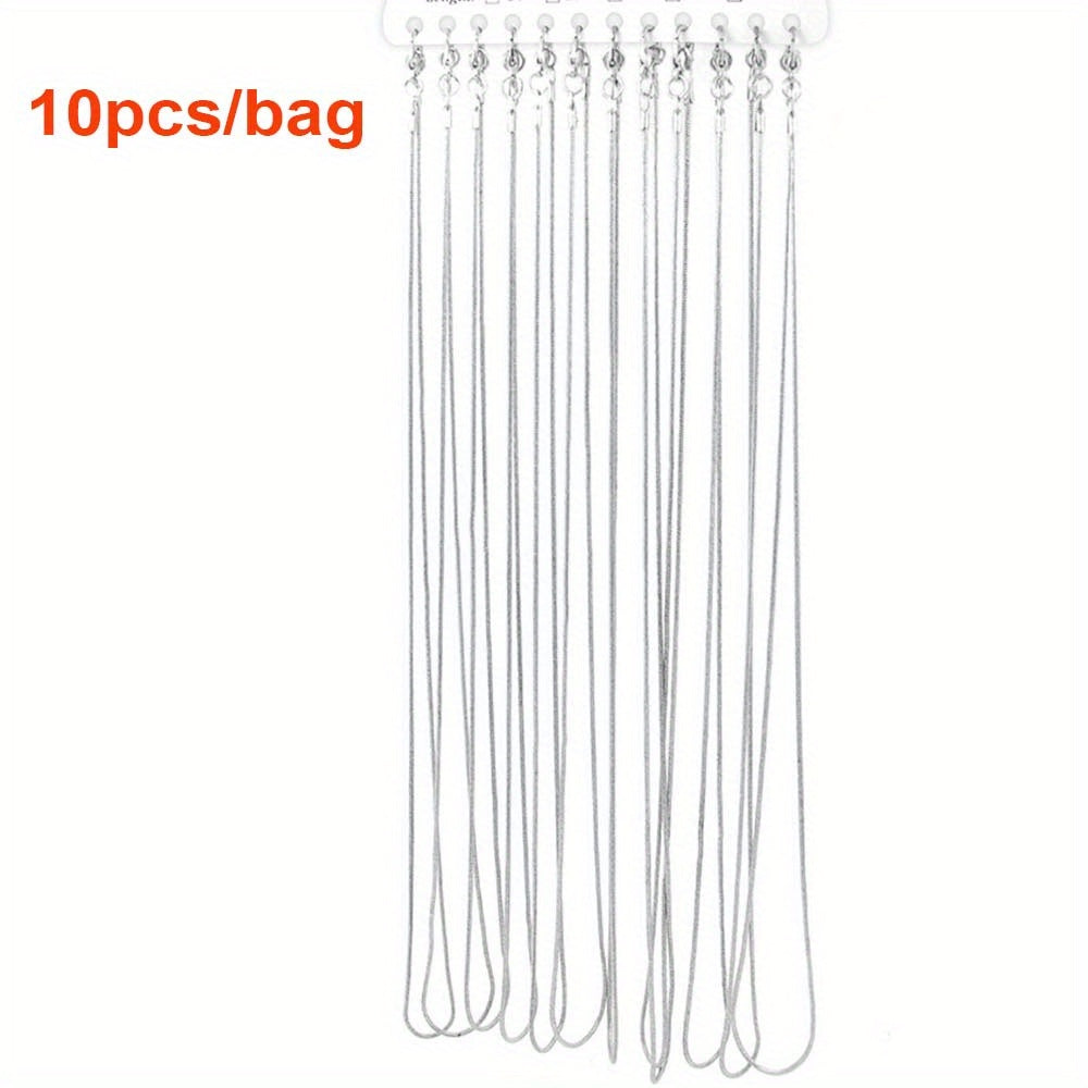 10pcs 40.64 76.2cm ROSE Golden / GOLDEN / PLATED SNAKE CHAINS PLAIN NECKLACES 10 PACKS WHOLESALE