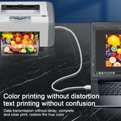 USB Type C to BM USB 2.0 B Male Cable Interface Data Transmission Connector for Macbook Laptop