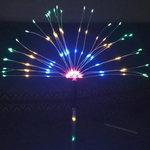 FA-LC34C-120 Solar Powered Starburst Stake Light Multicolour 2PC