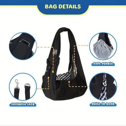 Premium Pet Sling Carrier - Soft, Breathable, and Comfortable Travel Companion for Dogs, Cats, Puppies, Kittens, and Small Animals - Ideal for Outdoor Adventures, Hiking, and Traveling