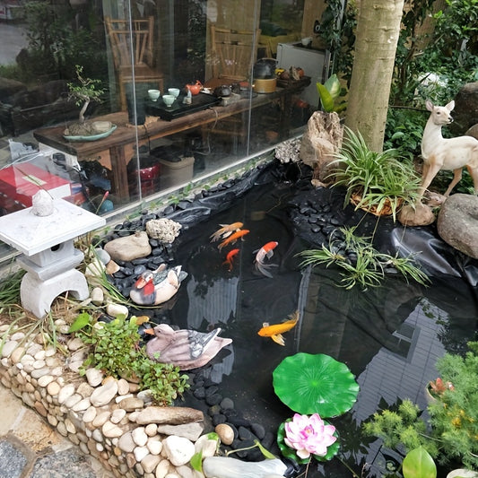 1 Piece Heavy Duty Pond Membrane Liner - Create a Stunning Garden Water Feature - Durable, Waterproof Landscape Membrane for a Beautiful Outdoor Paradise - Comes with Bonus Pond Cover