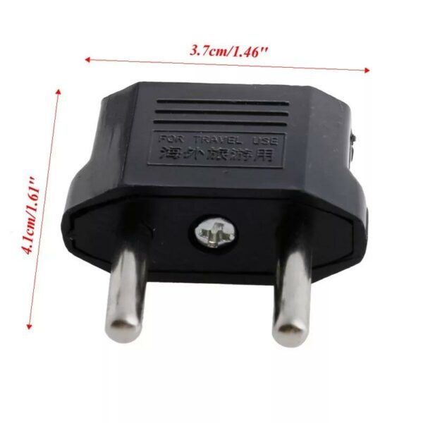USA to EU Europe Euro AC Power Plug Converter Travel Adapter Charger