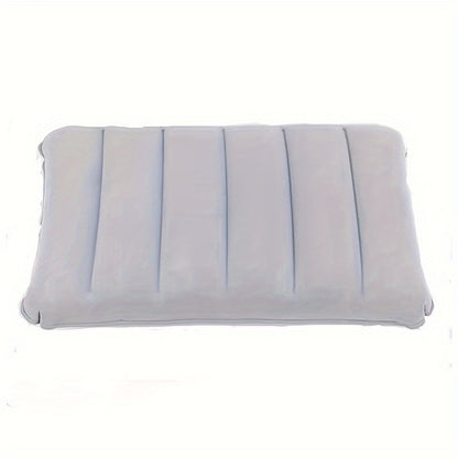 Compact portable inflatable pillow 18.75x11.75 inches - soft, foldable design for travel and home use, easy to inflate, snap closure