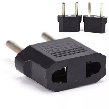 USA to EU Europe Euro AC Power Plug Converter Travel Adapter Charger