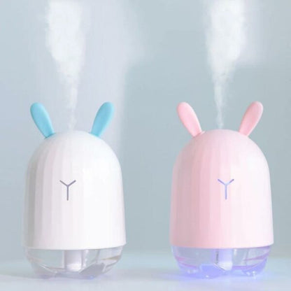 220ML Air Humidifier Cute Rabbit USB Aroma Diffuser Air Purifier Mist Maker With Led Night Lights