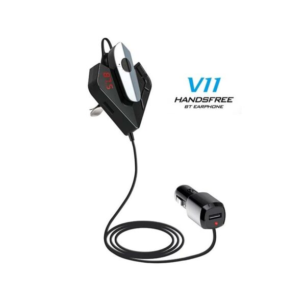 V11 Bluetooth Handsfree Earphone with Car Charger and Car MP3 Player