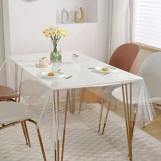 1 piece, tablecloth, desk protector, desk ink absorber, clear plastic desk protector, PVC transparent top cover surface protection, waterproof and scratch-resistant desk cover, home decoration
