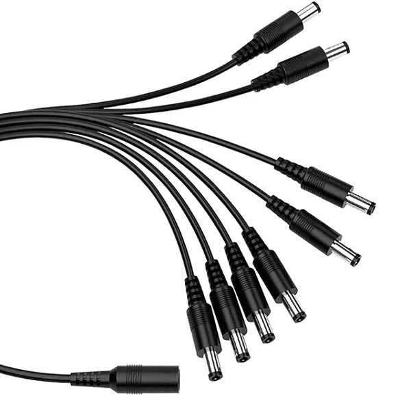 8 Way DC Power Supply Splitter For Security Cameras 1 Female To 8 Male