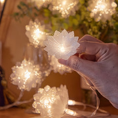 1pc Romantic LED Fiber Optic Fairy Light Battery operated Garland Valentine's Day Christmas Holiday Decoration Party New Year's Wedding Decor Artificial Flowers Festoon