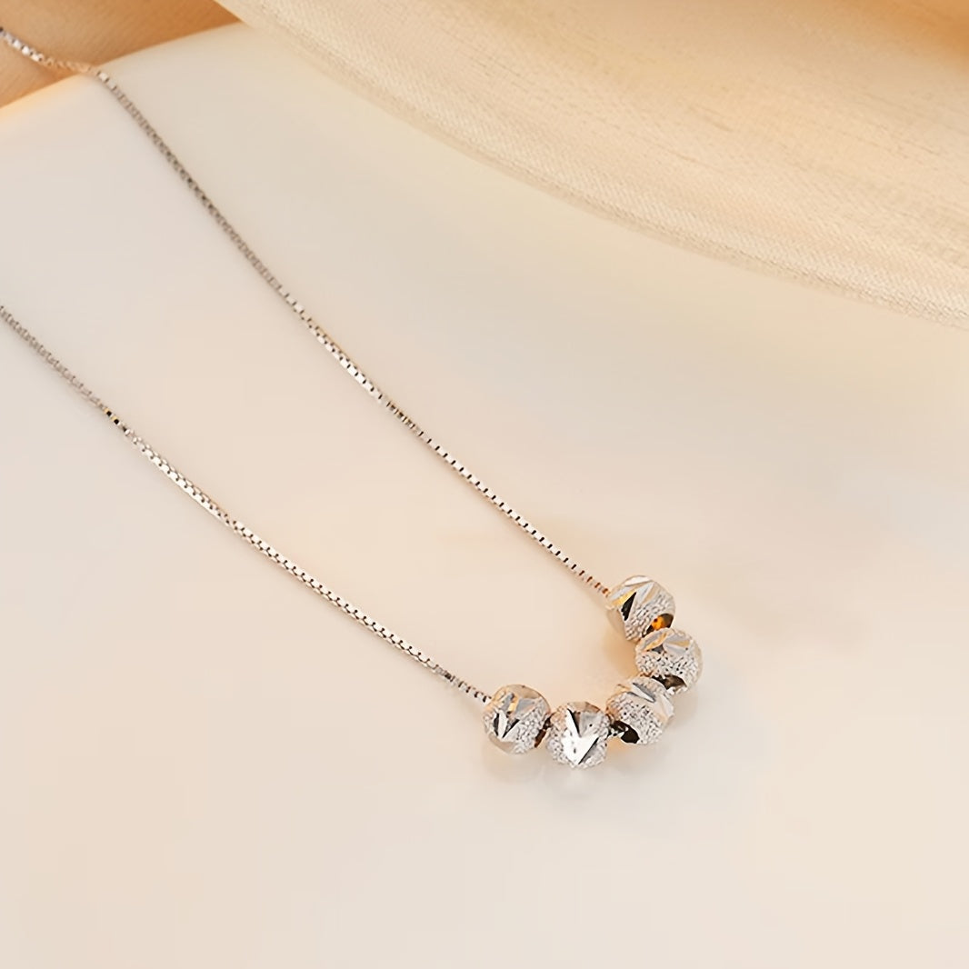 A Lesser than luxury  18 carat Bead plated  Stainless Steel Necklace Is Suitable For Women To Wear In Their Daily Lives Or As Gifts