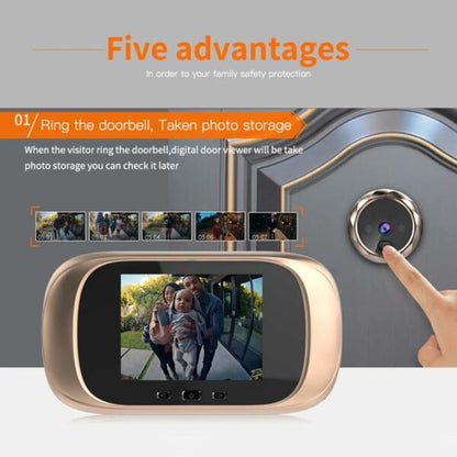 JG190 2.8 inch LCD Color Screen Digital Doorbell 90 Degree Door Eye Camera Electronic Peephole